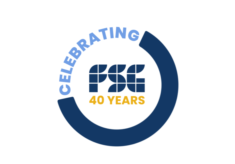 40 Year Circle Logo Blue